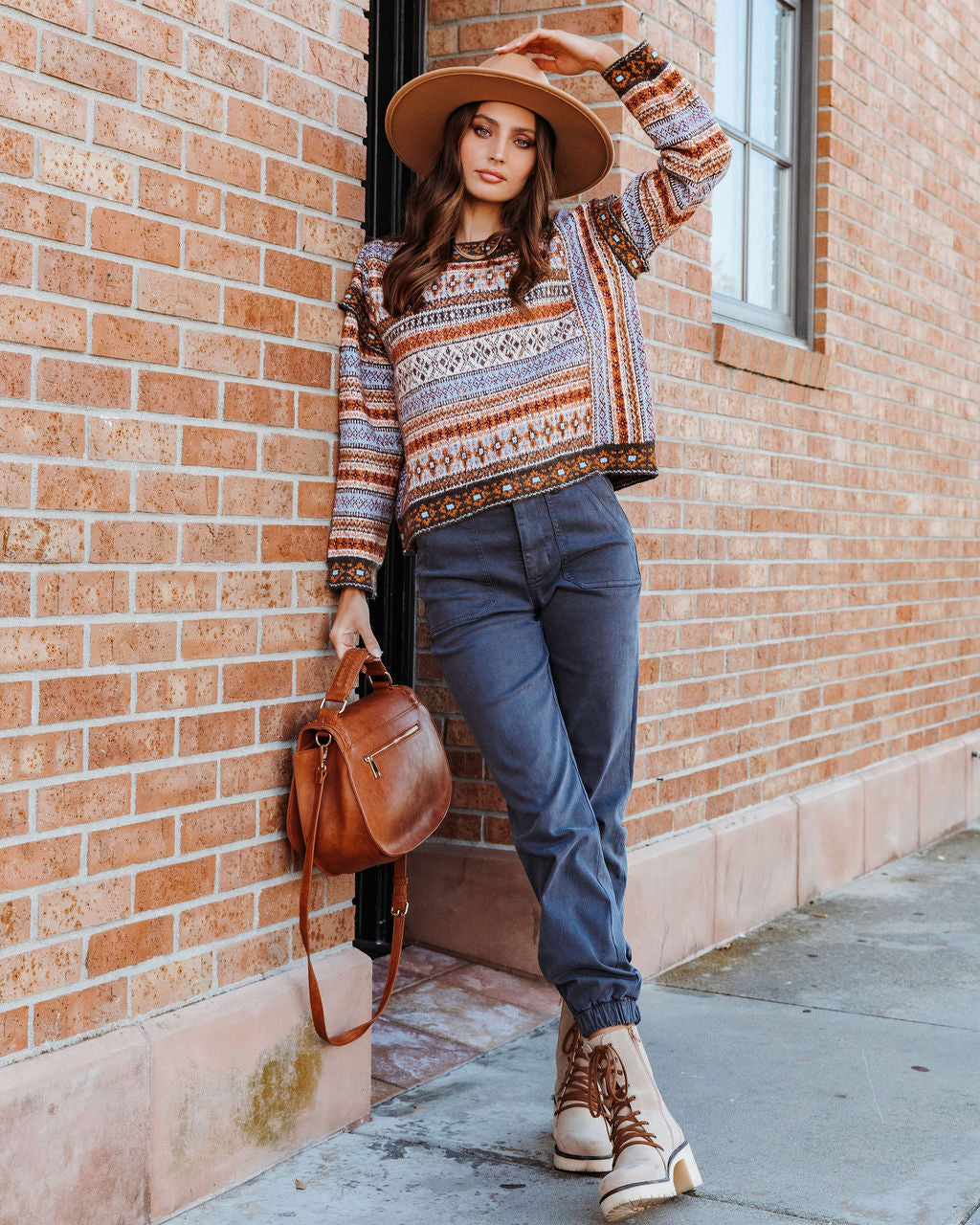 Annette Woven Pullover Sweater