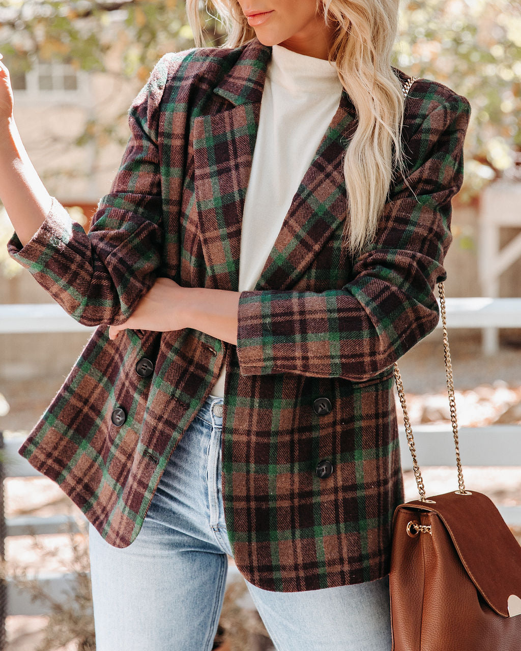Pappy Plaid Double Breasted Blazer