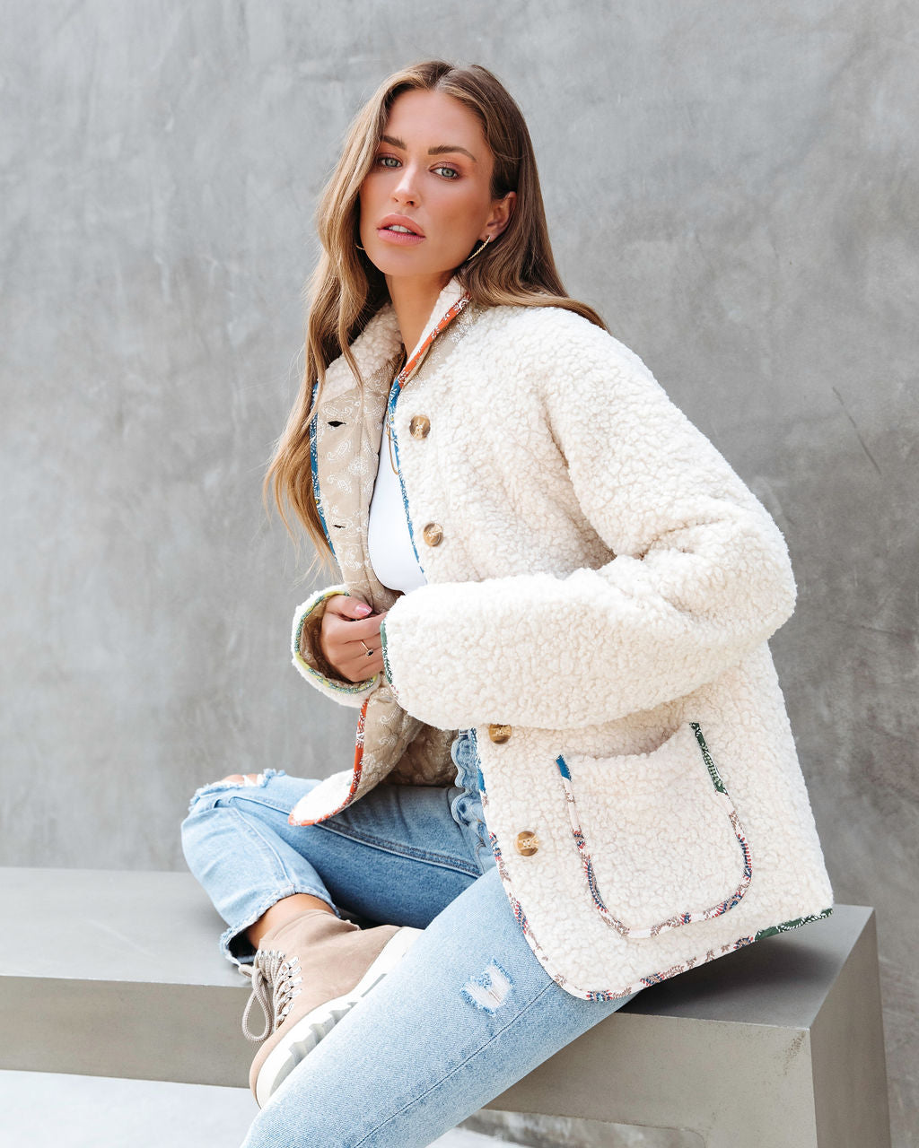Wild Spirit Pocketed Sherpa Jacket