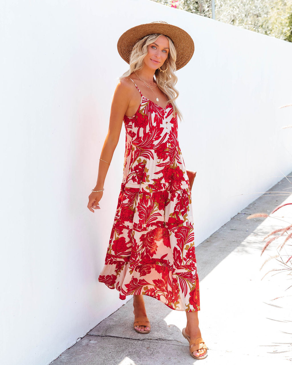 Flores De Bella Tiered Midi Dress - FINAL SALE