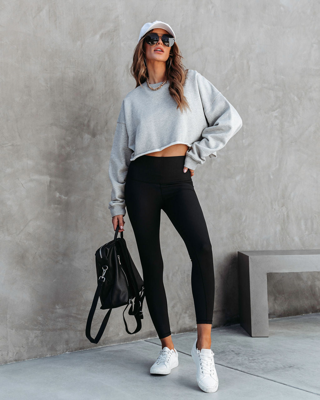 Janice Cotton Long Sleeve Top - Heather Grey