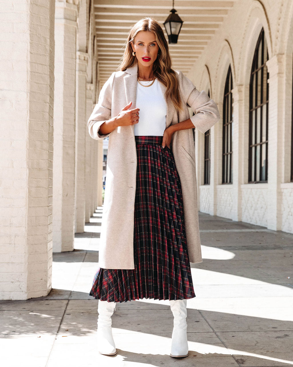 Breezy City Fall Pocketed Coat - Oatmeal