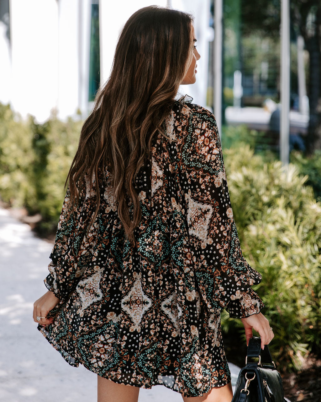 Bronwen Printed Tassel Babydoll Dress