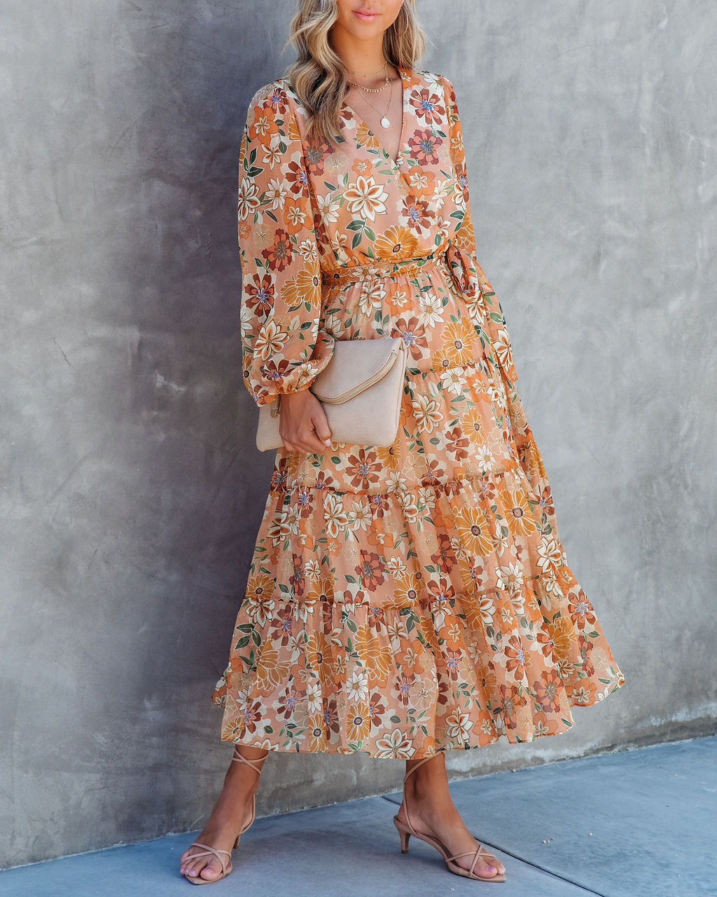 Bardot Floral Chiffon Maxi Dress