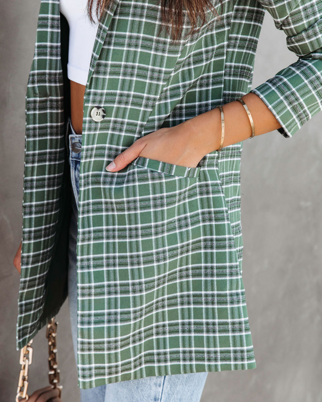 A La Mode Plaid Blazer