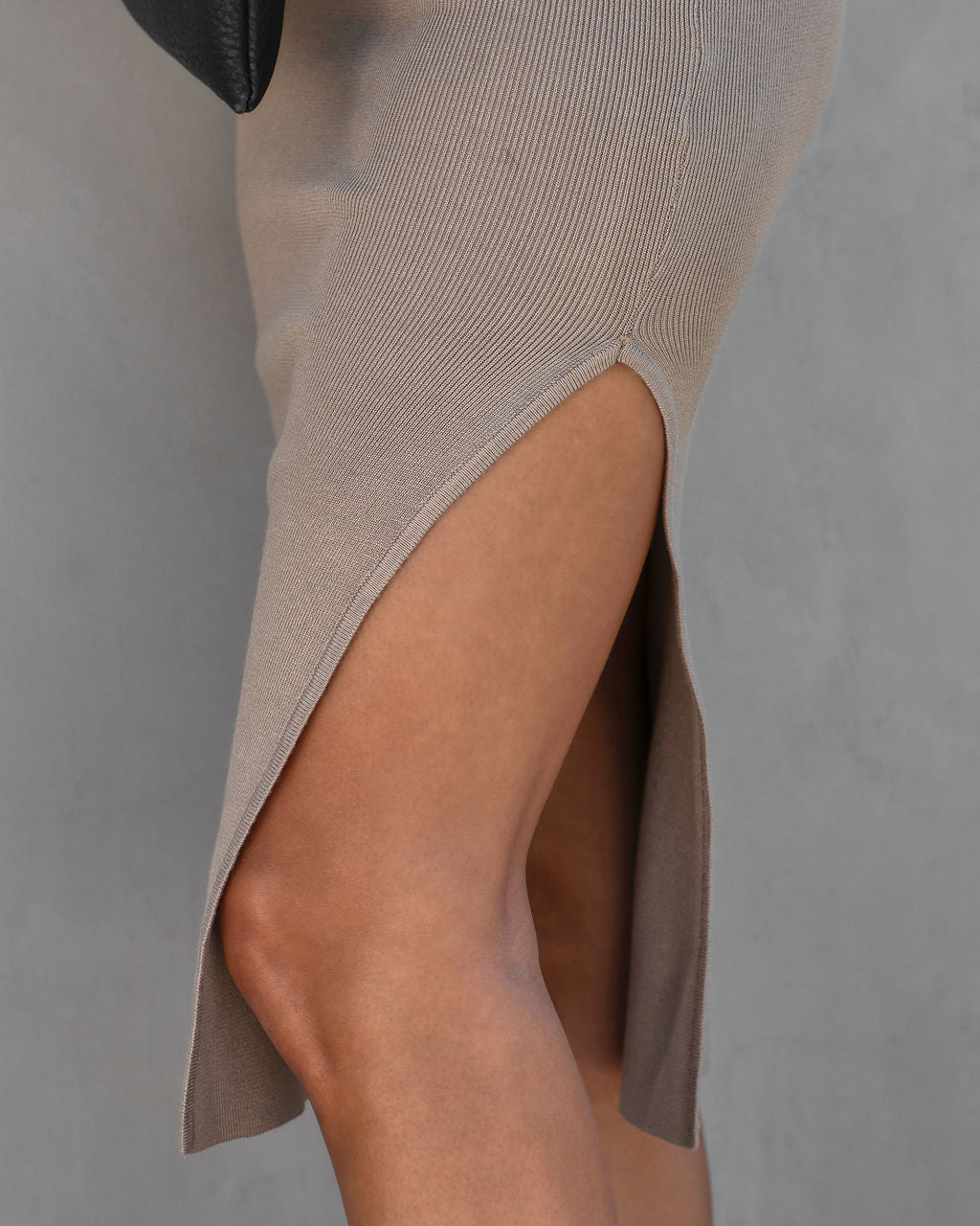 Gemara Knit Midi Dress - Taupe - FINAL SALE