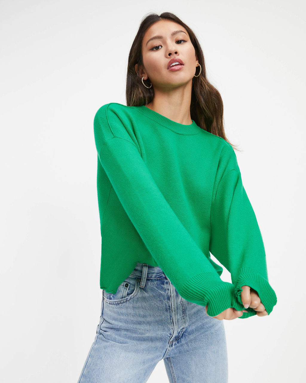 Sarna Dolman Knit Sweater - Green