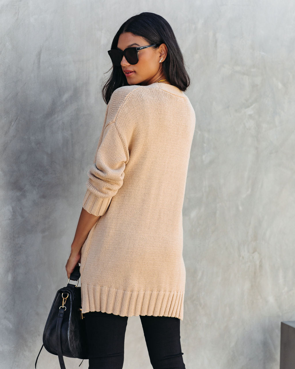 Kristen Knit Pocketed Cardigan - Camel - SALE