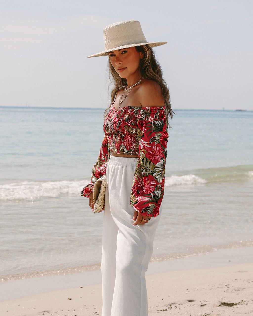 That Tropic Life Off The Shoulder Crop Top - FINAL SALE