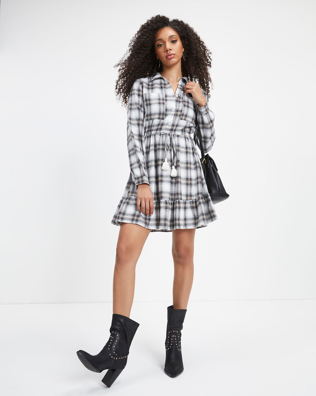 London Town Plaid Mini Dress
