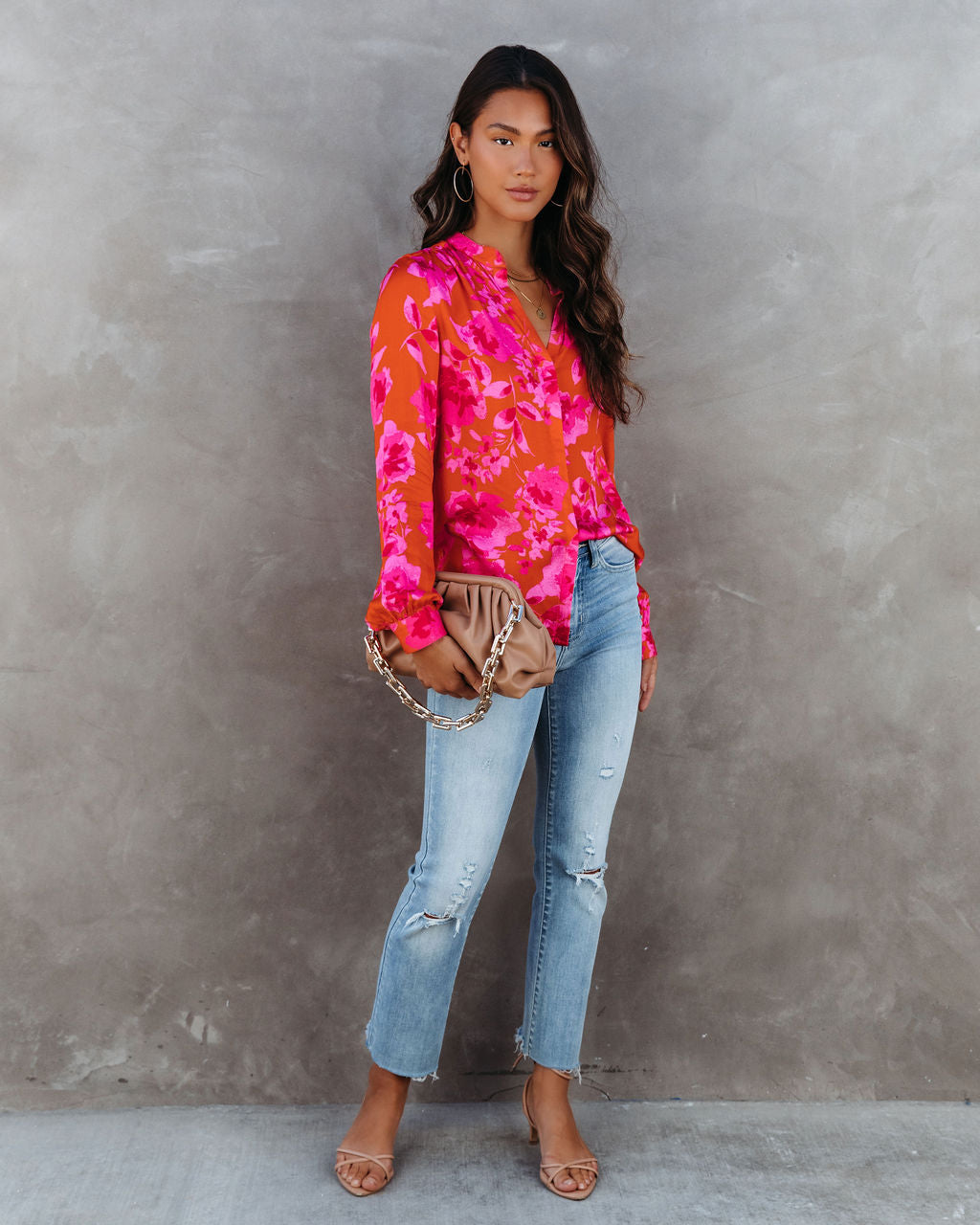 Bibiana Floral Button Down Top