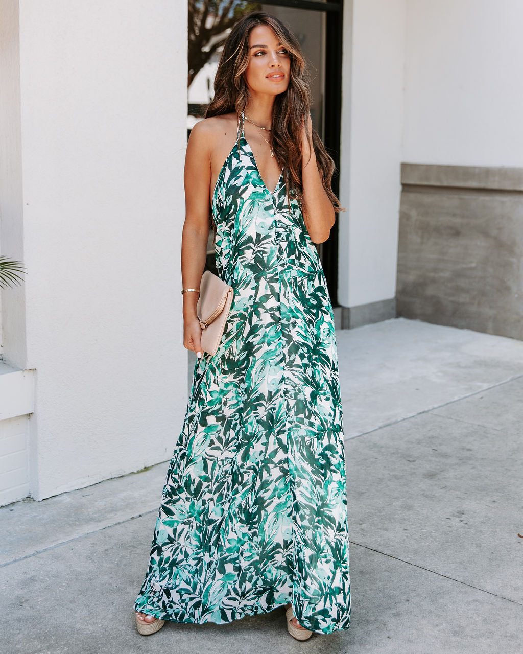 Lewyn Floral Halter Maxi Dress - FINAL SALE