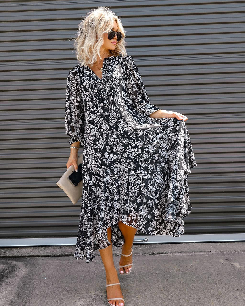 Gloria Floral Chiffon Maxi Dress