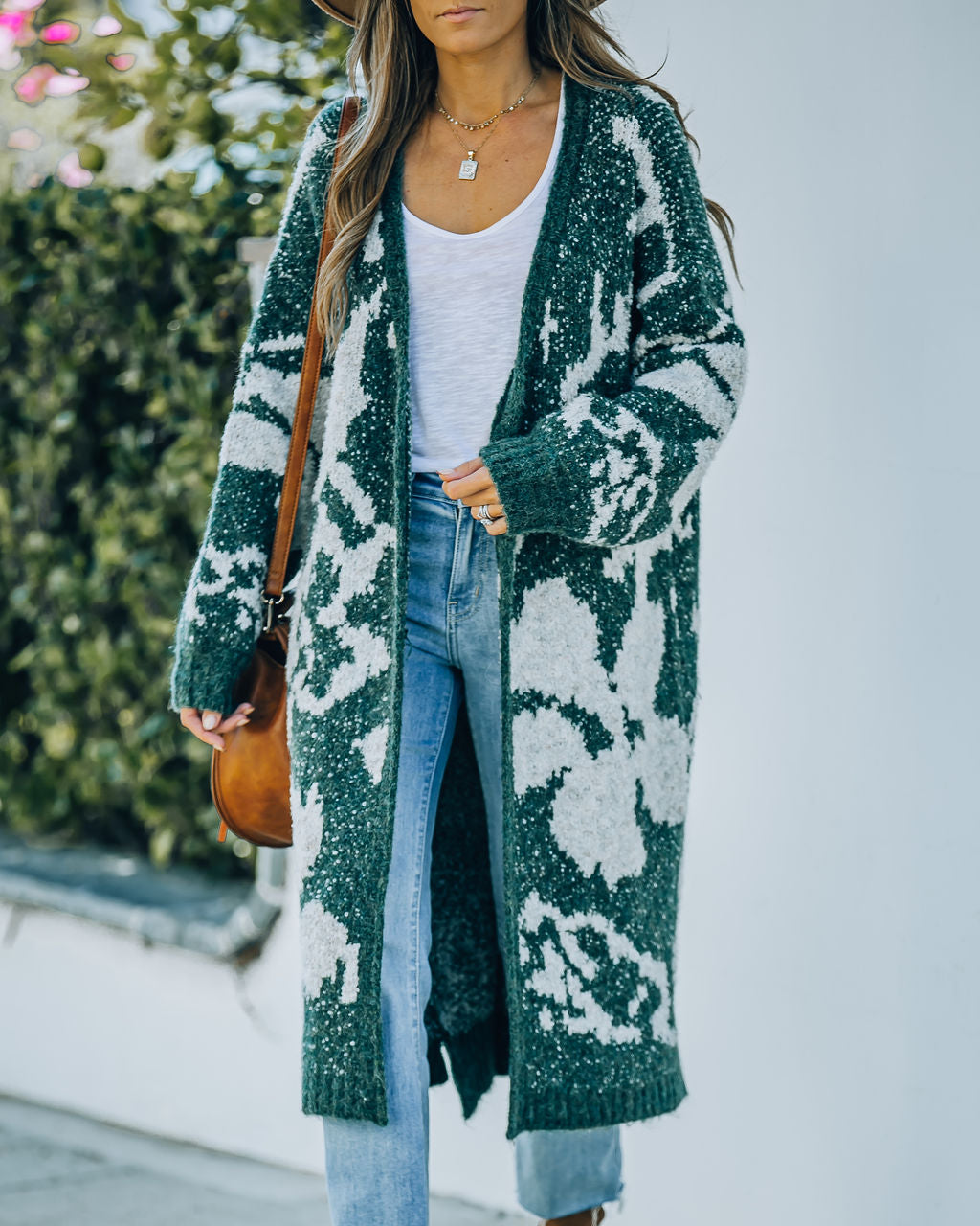 Merced Knit Duster Cardigan - Forest Green - SALE