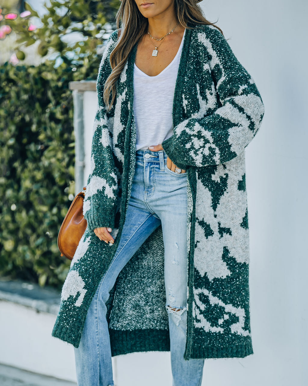 Merced Knit Duster Cardigan - Forest Green - SALE