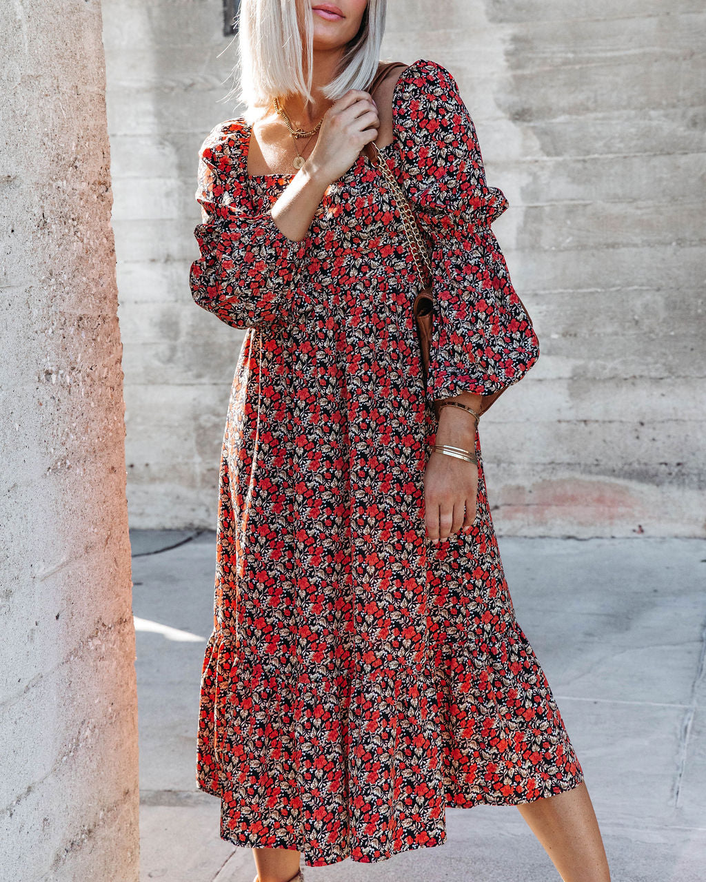 Katie Girl Floral Midi Dress