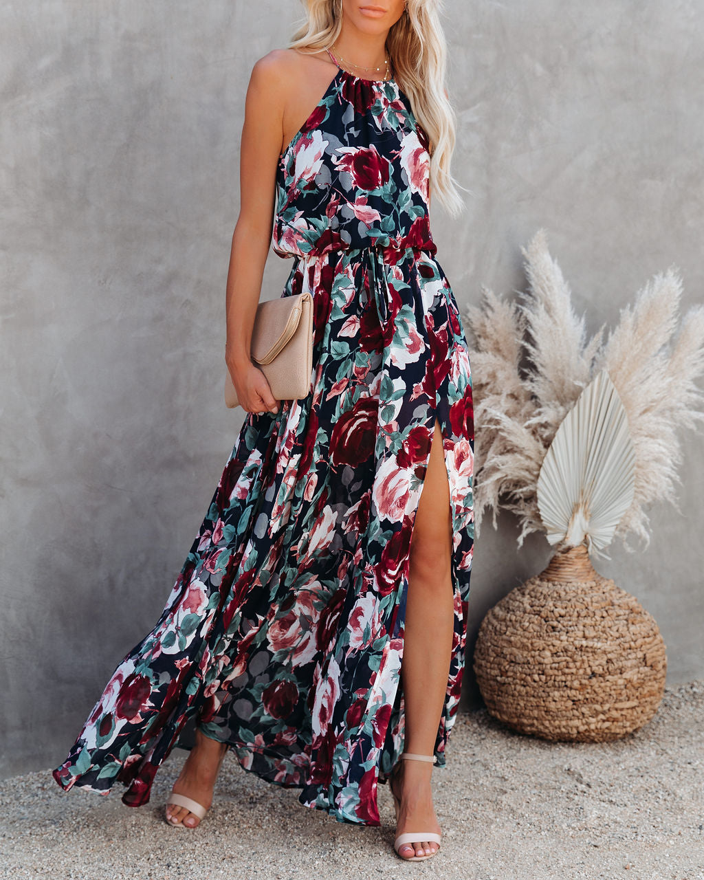 Bloomed Halter Maxi Dress - FINAL SALE
