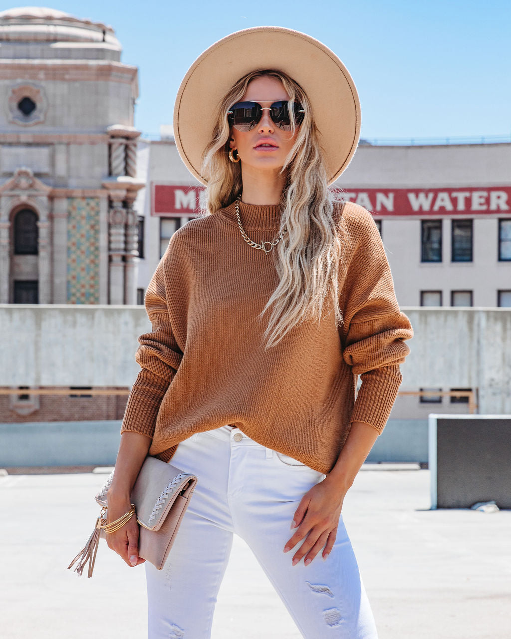 Cure My Curiosity Cotton Blend Sweater - Toffee - SALE