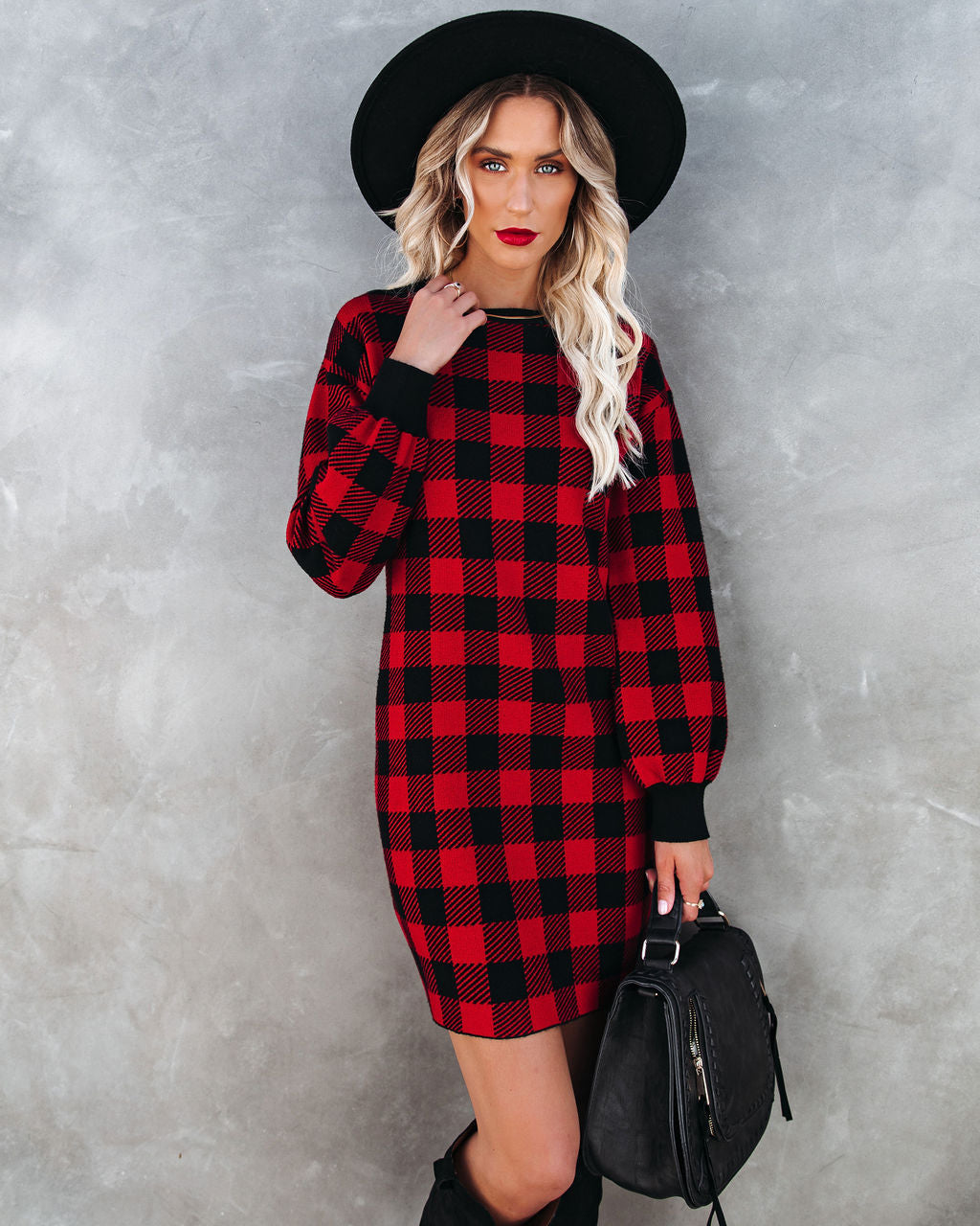 Rochester Gingham Sweater Dress