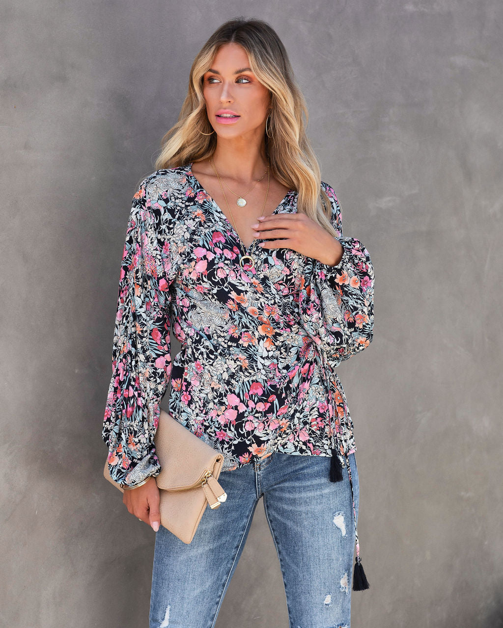 Blossom Babe Floral Wrap Top - FINAL SALE
