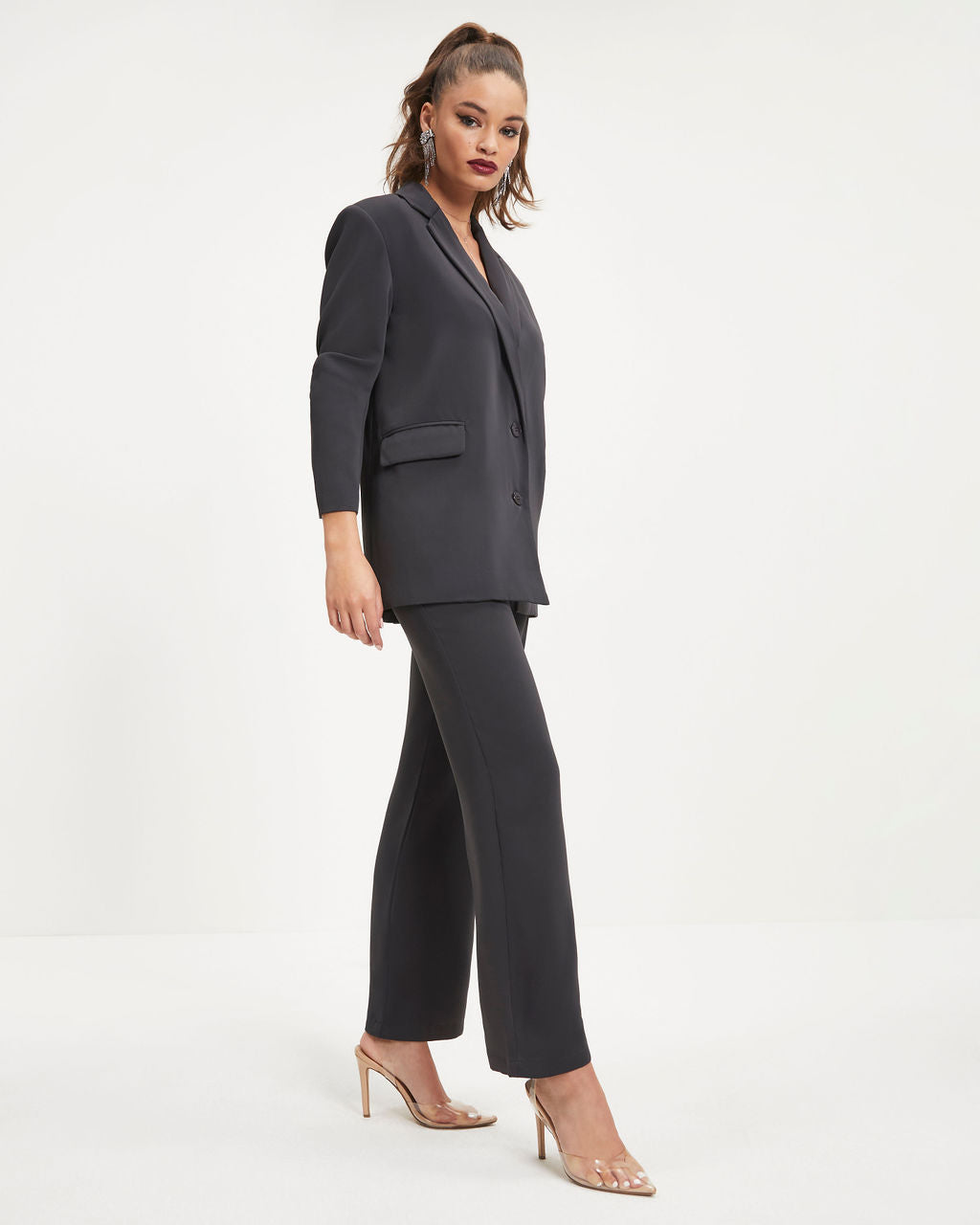 Harris Pocketed Blazer - Dark Grey