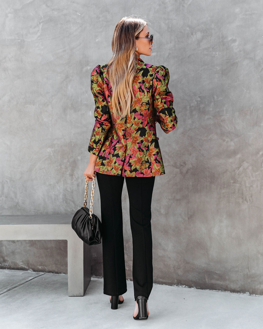 Caught In A Romance Printed Pocketed Blazer