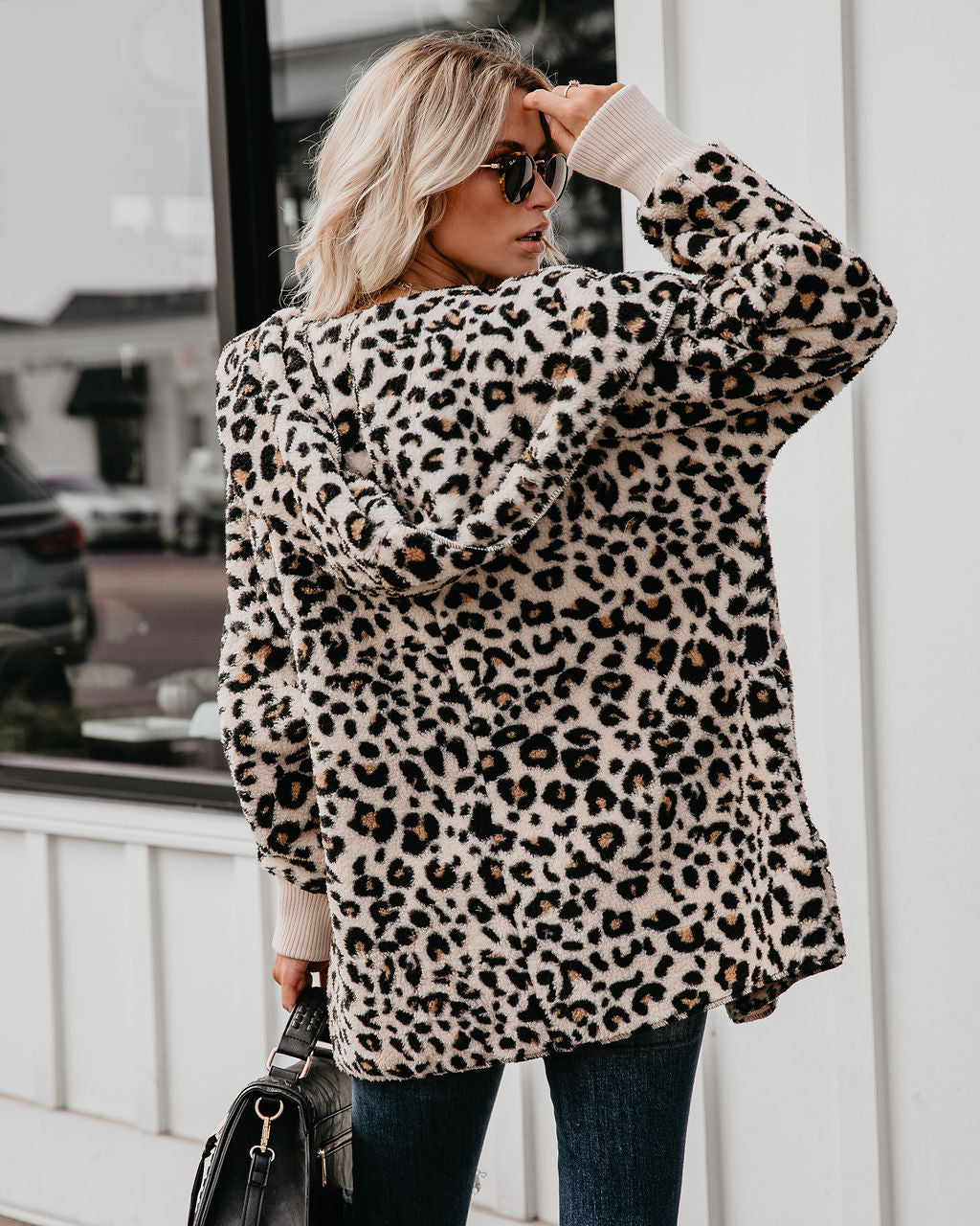 Nine Lives Pocketed Leopard Cardigan
