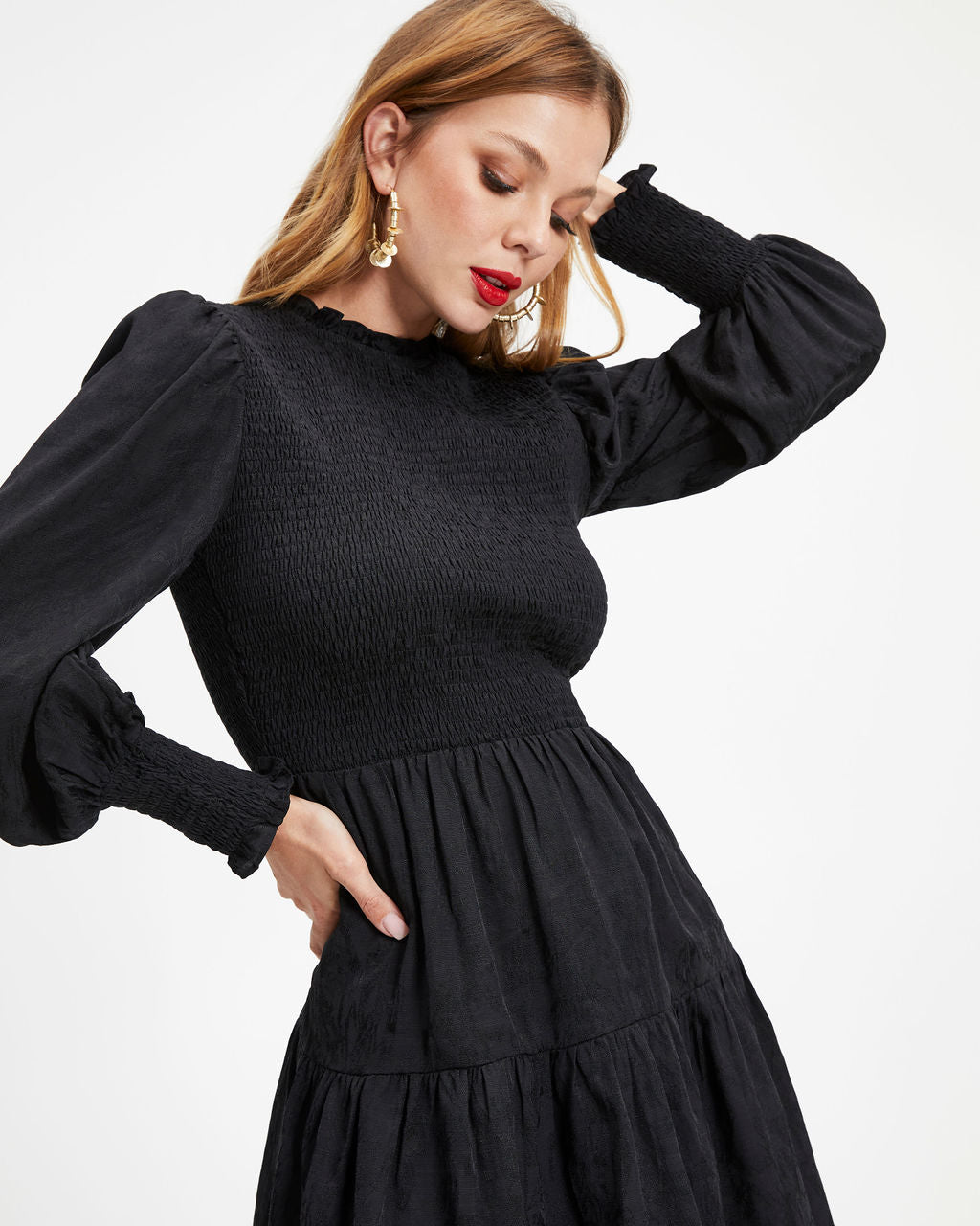 Now Look At You Smocked Dress - Black