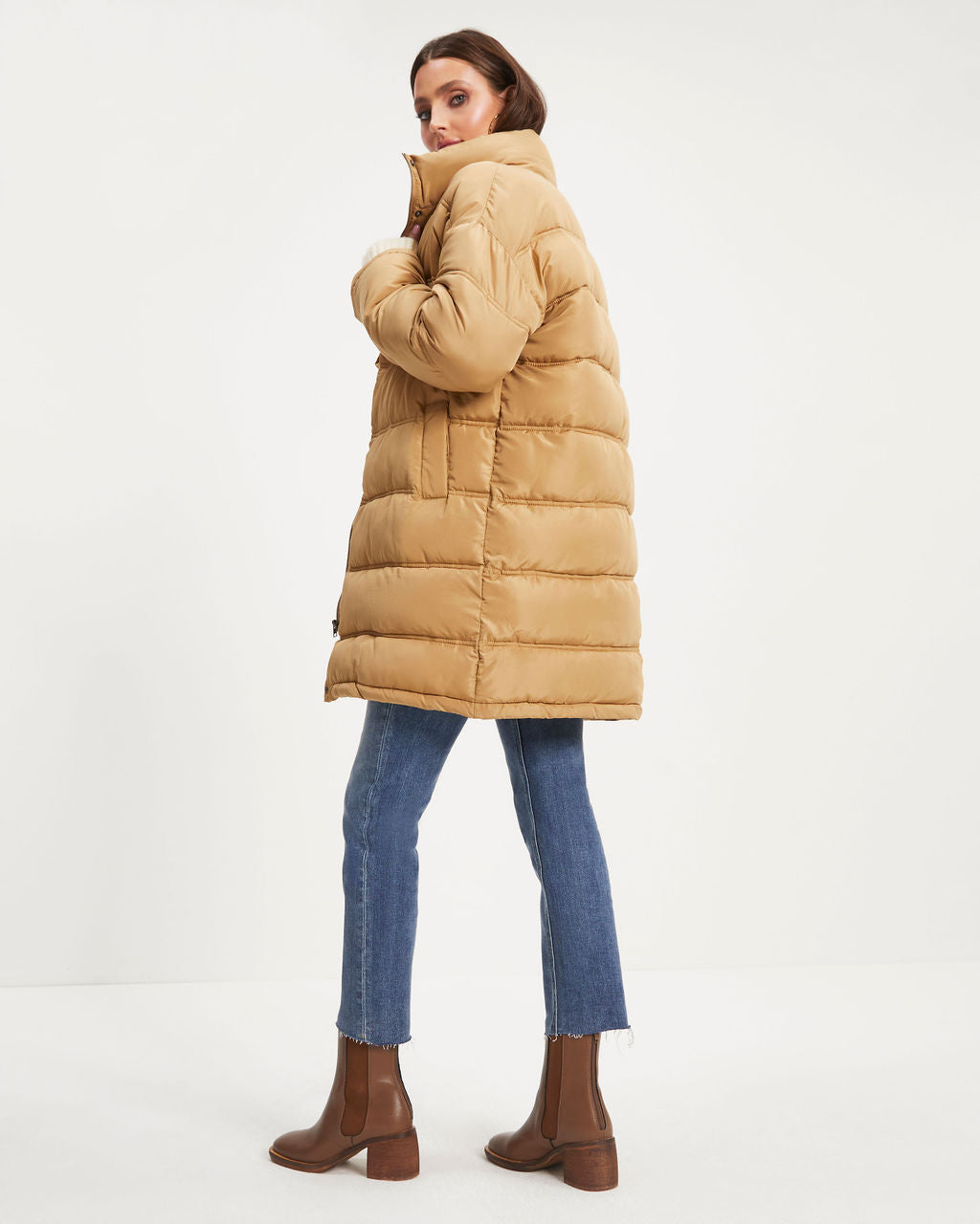 Jacksonia Pocketed Puff Coat - Camel