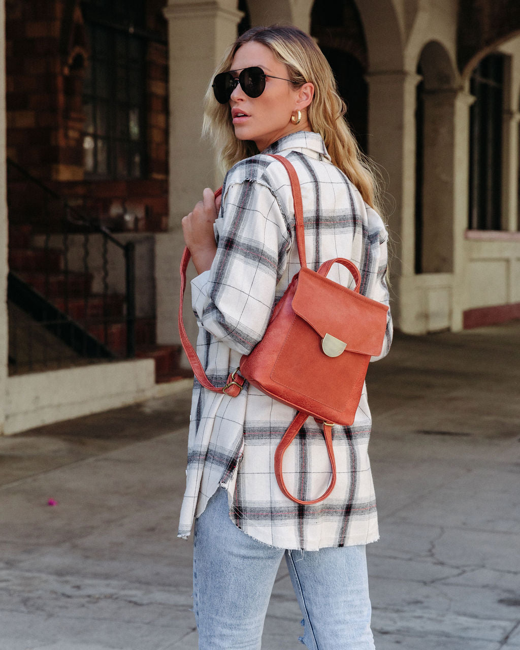 Claudette Crossbody Backpack - Cinnamon - SALE