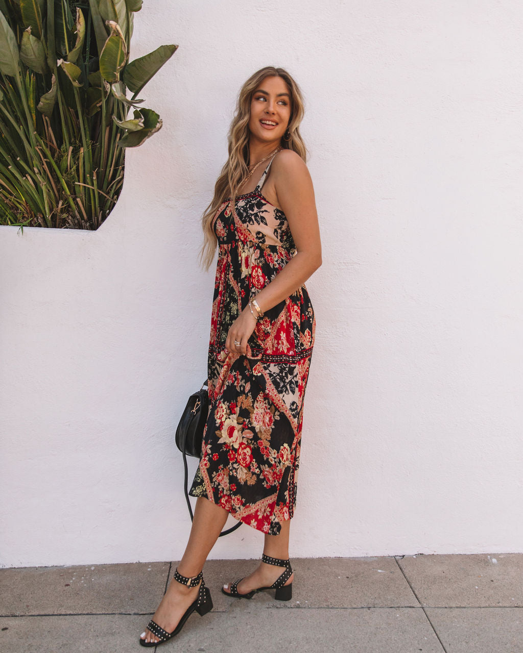 Neverland Tie Back Printed Midi Dress - FINAL SALE