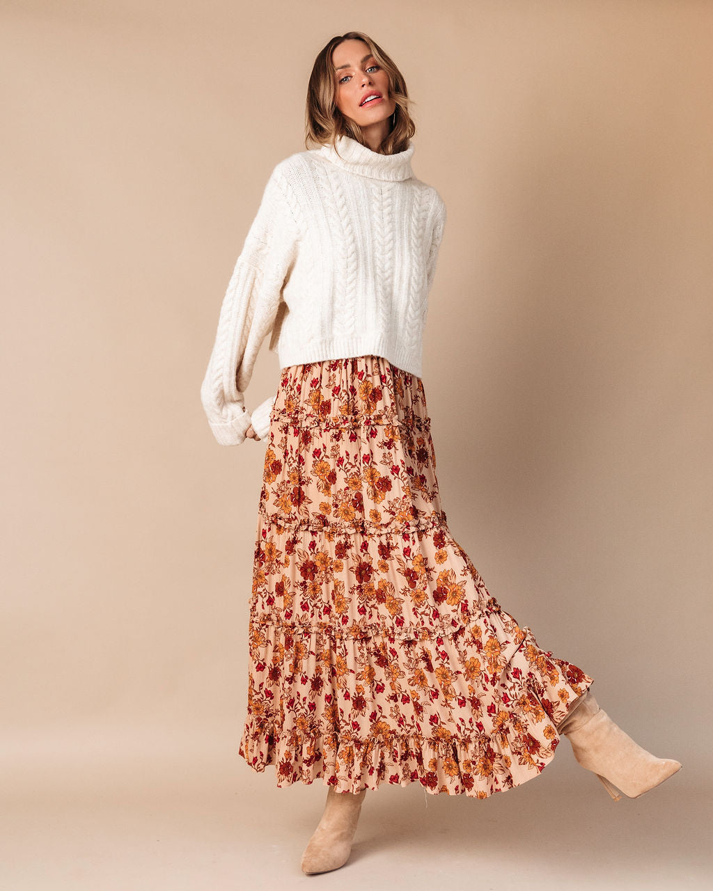 Aurelia Floral Tiered Maxi Dress