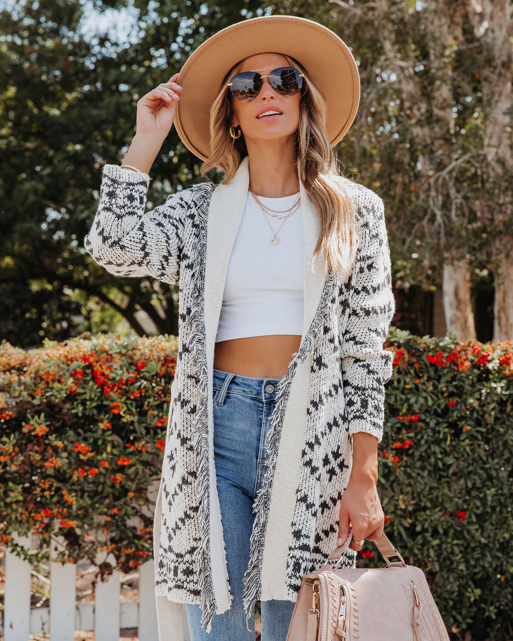 Oklahoma Printed Fringe Cardigan