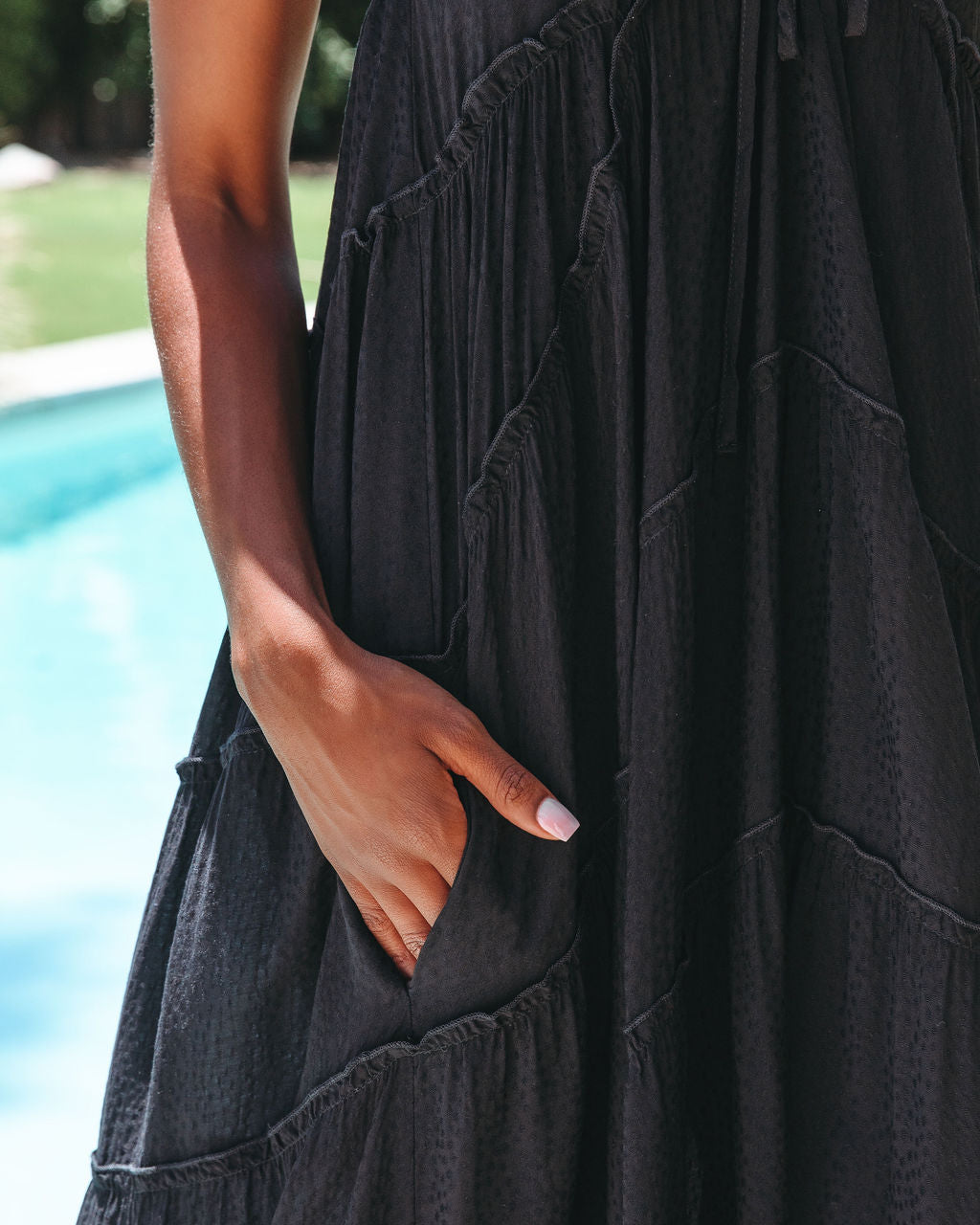 Del Mar Pocketed High Low Maxi Dress - FINAL SALE