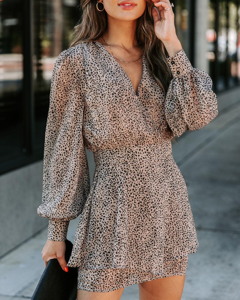 Wild Spirit Printed Chiffon Mini Dress