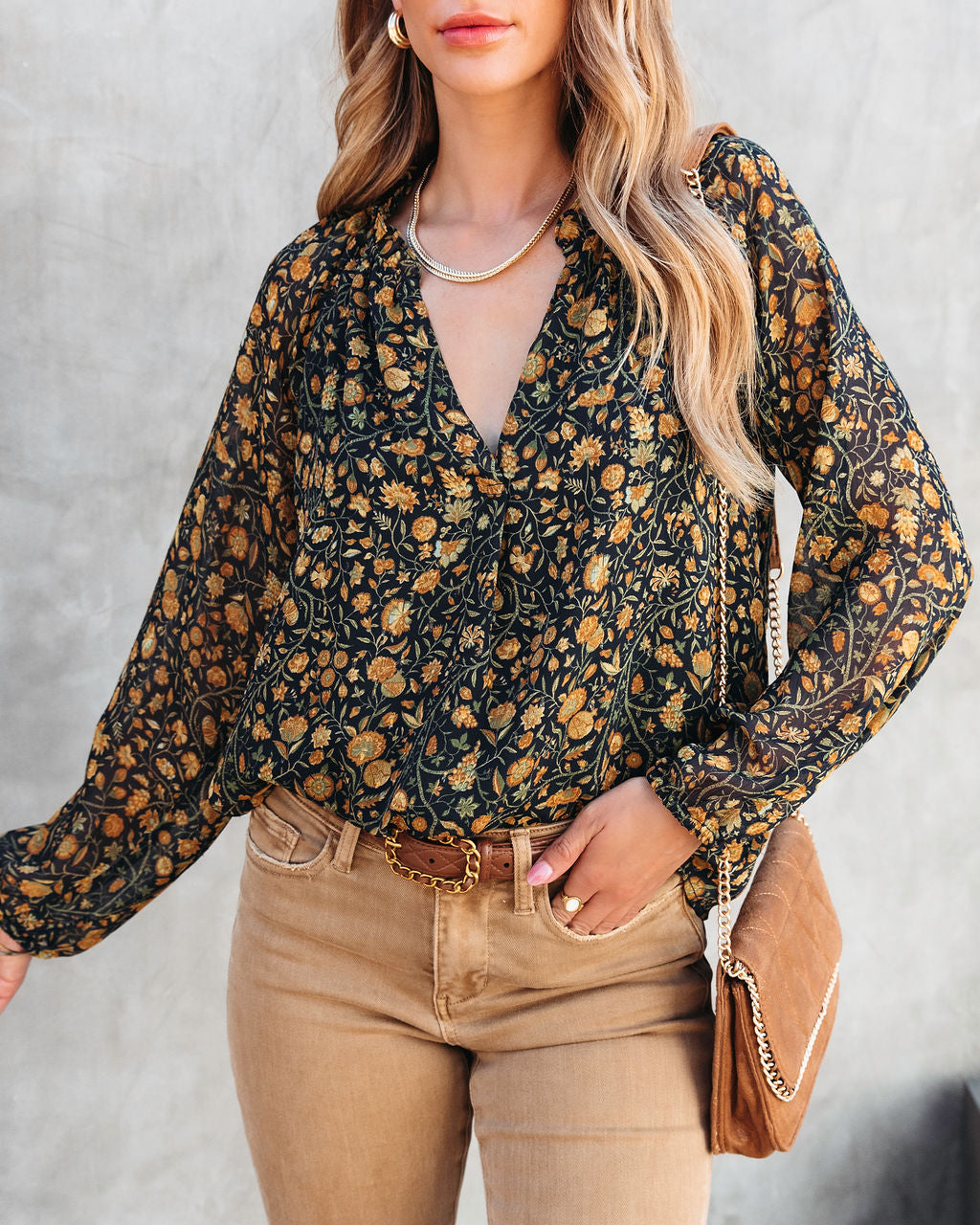 Elysse Floral Chiffon Top