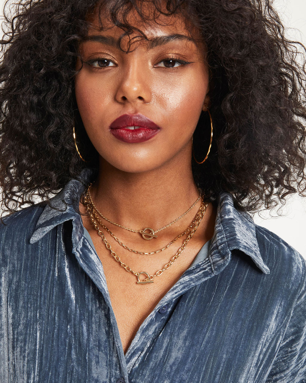 Kyle Layered Chain Necklace - Gold