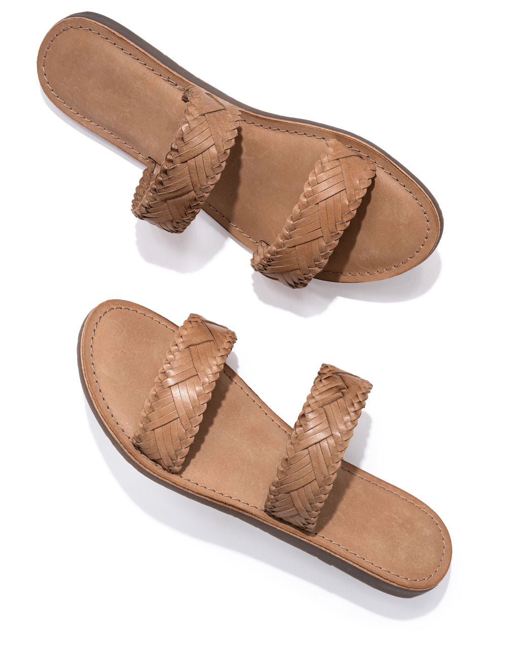 Kierra Woven Faux Leather Sandal - Tan - FINAL SALE