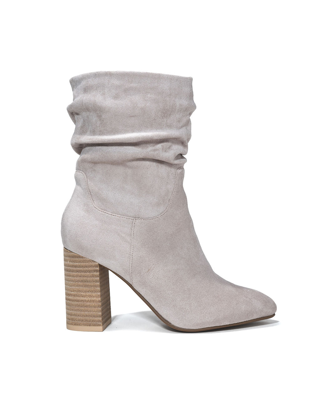 Darby Heeled Slouch Bootie - Grey