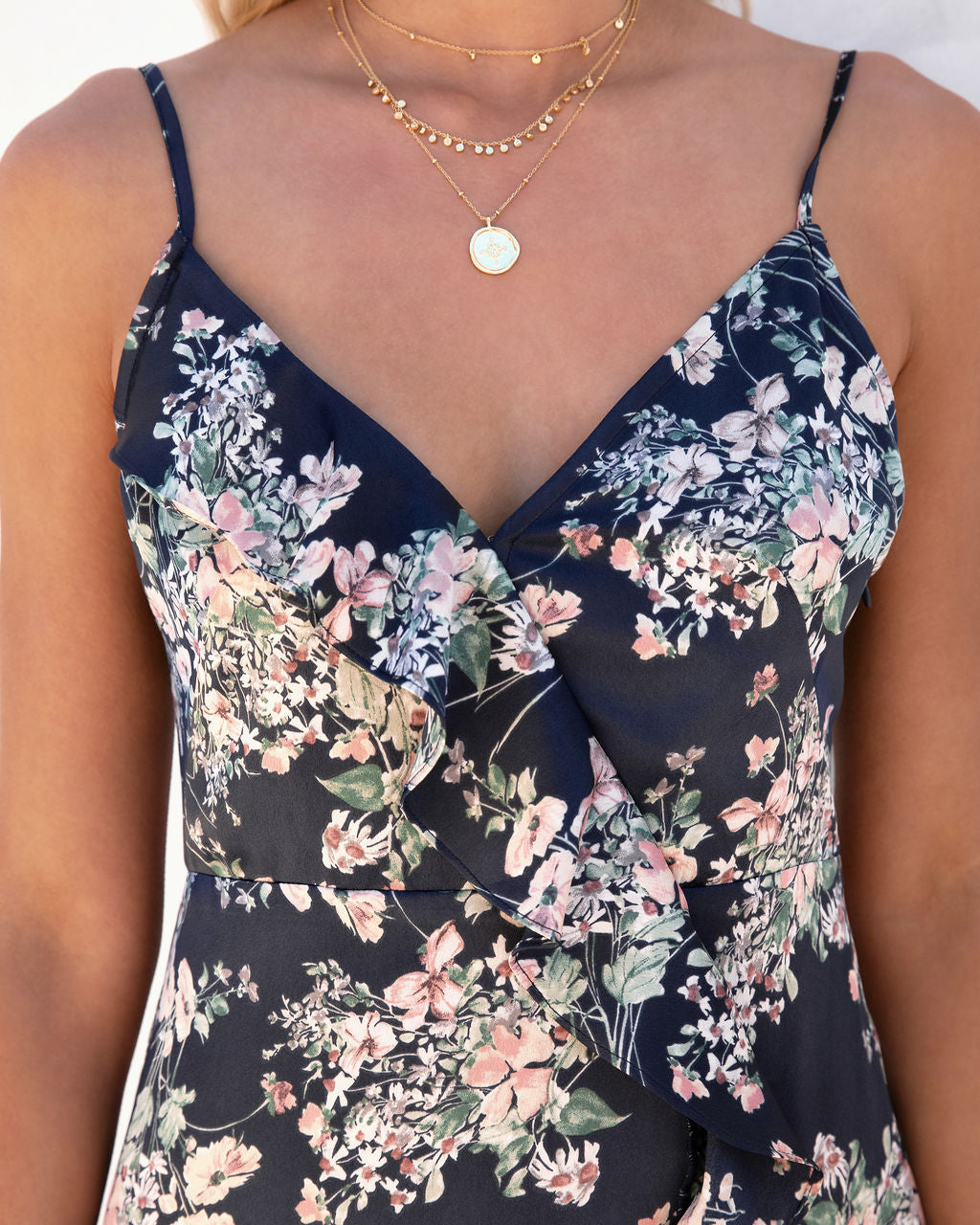 Christabella Satin Ruffle Maxi Dress - FINAL SALE