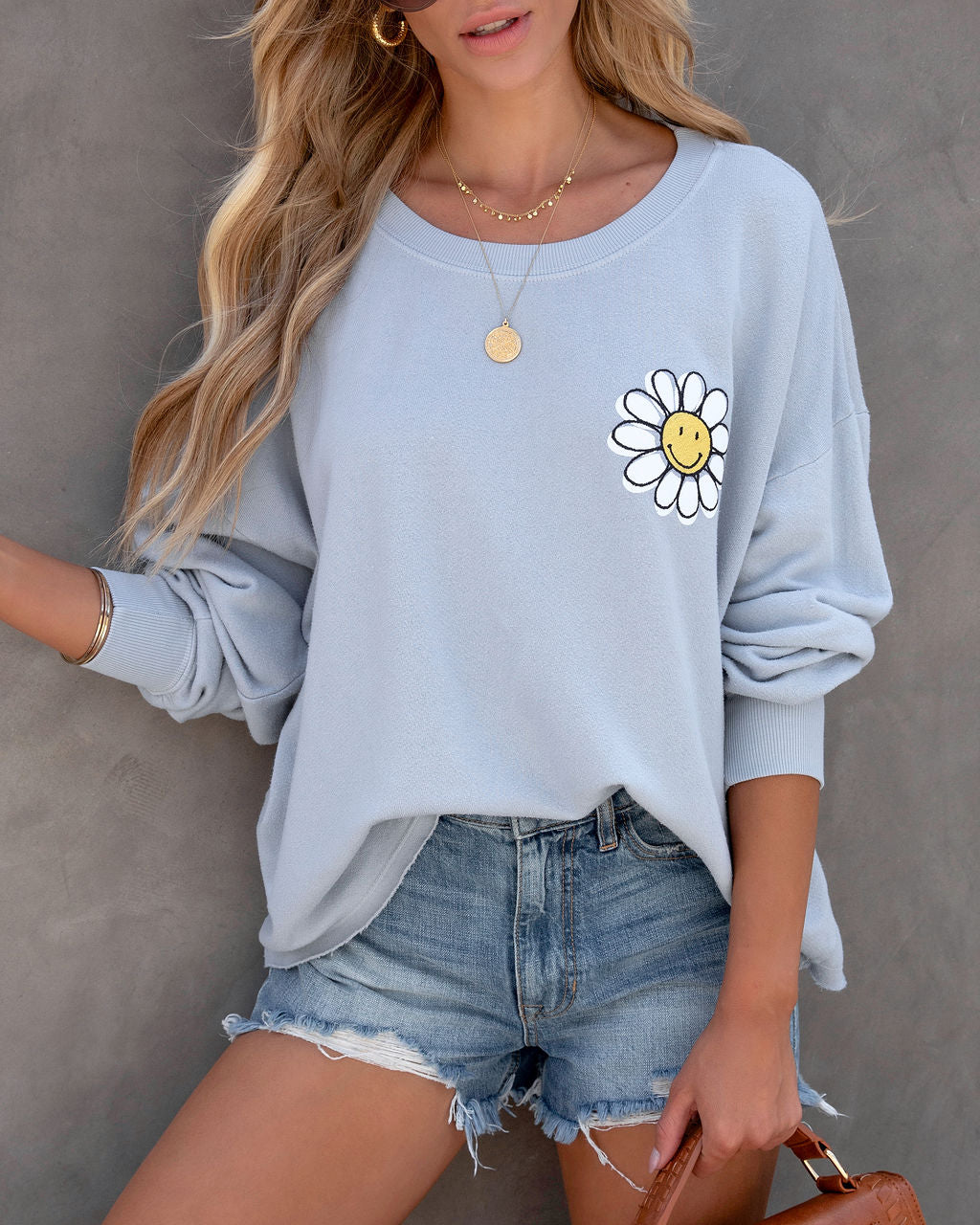 Flower Power Cotton Long Sleeve Top - FINAL SALE