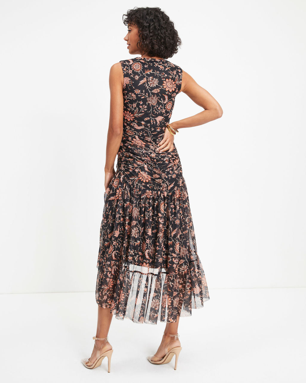 Creating My Own Destiny Floral Twisted Front Midi Dress