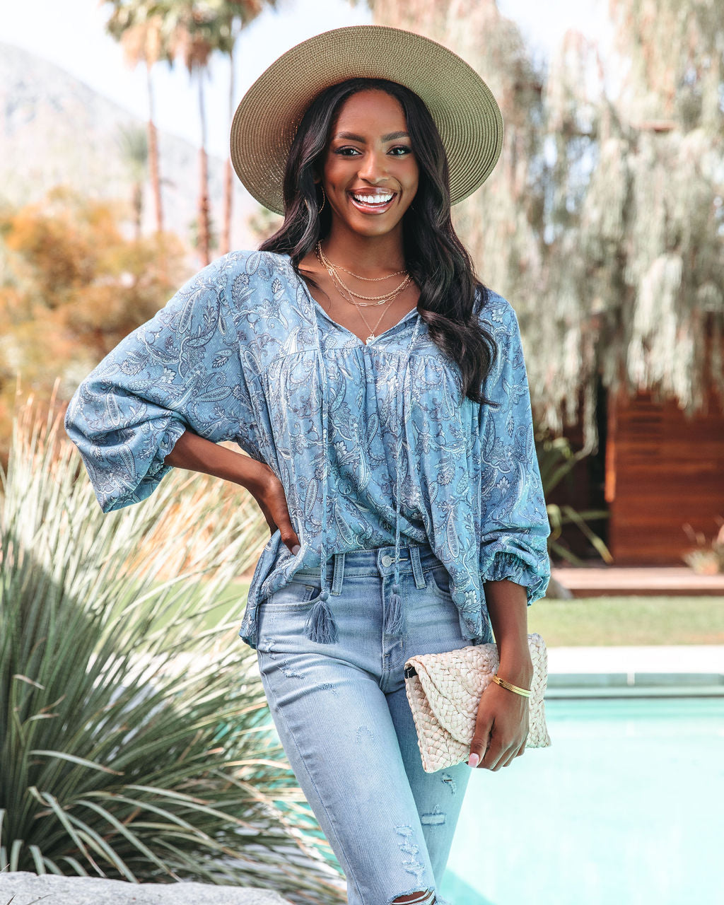 Constansia Paisley Tassel Top - FINAL SALE