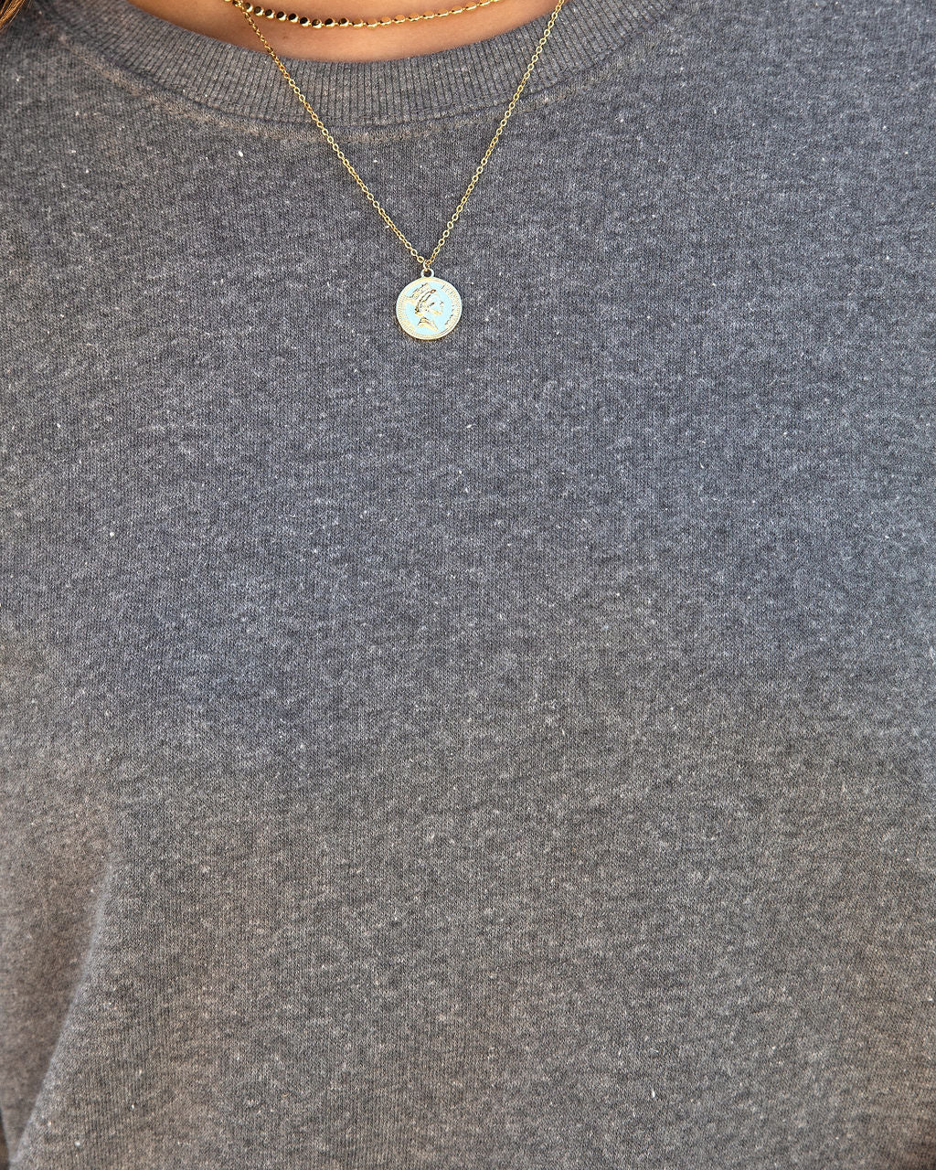 Tropez Waves Pullover Sweater - Charcoal - FINAL SALE