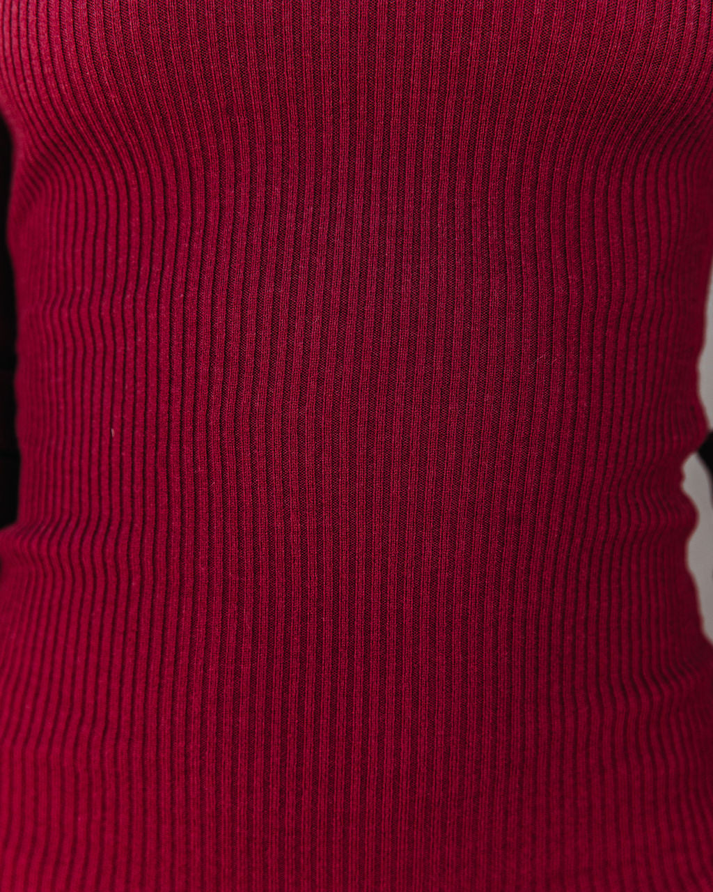Yasmine Long Sleeve Ruched Knit Dress - Wine