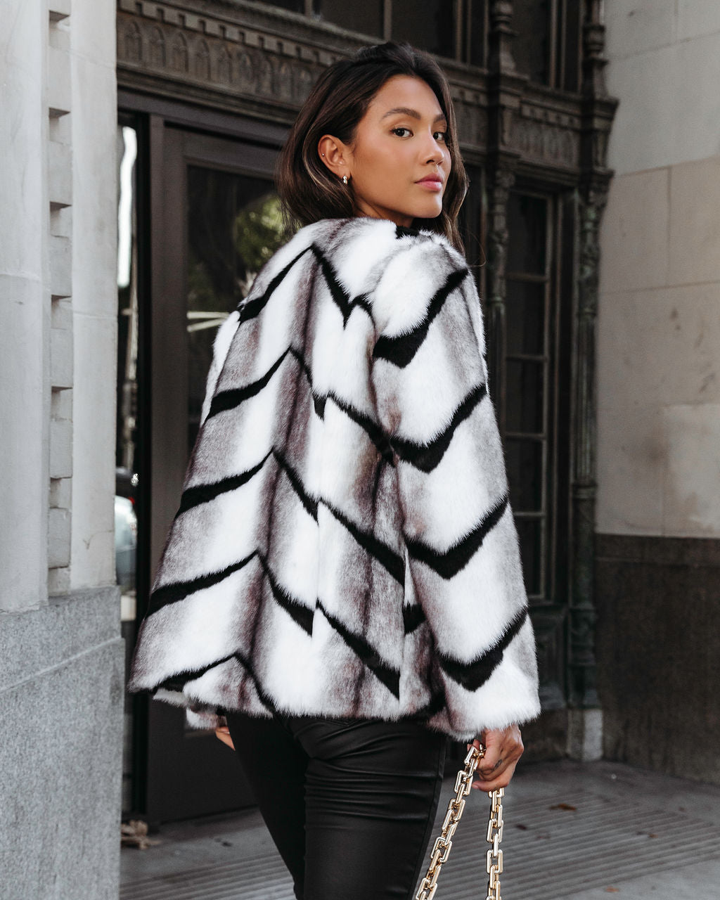 Cruella Pocketed Faux Fur Jacket