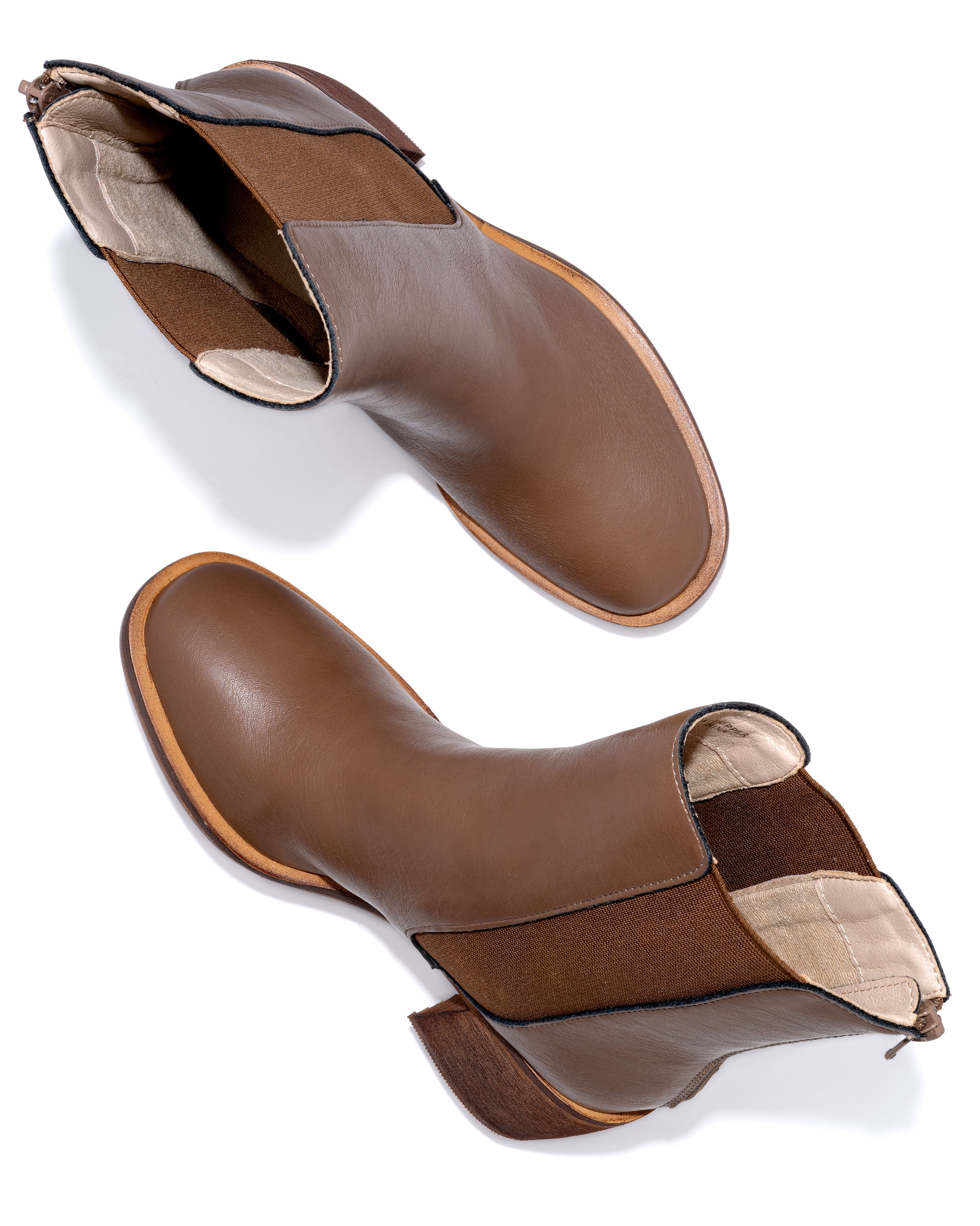 Olivia Faux Leather Bootie - Chocolate