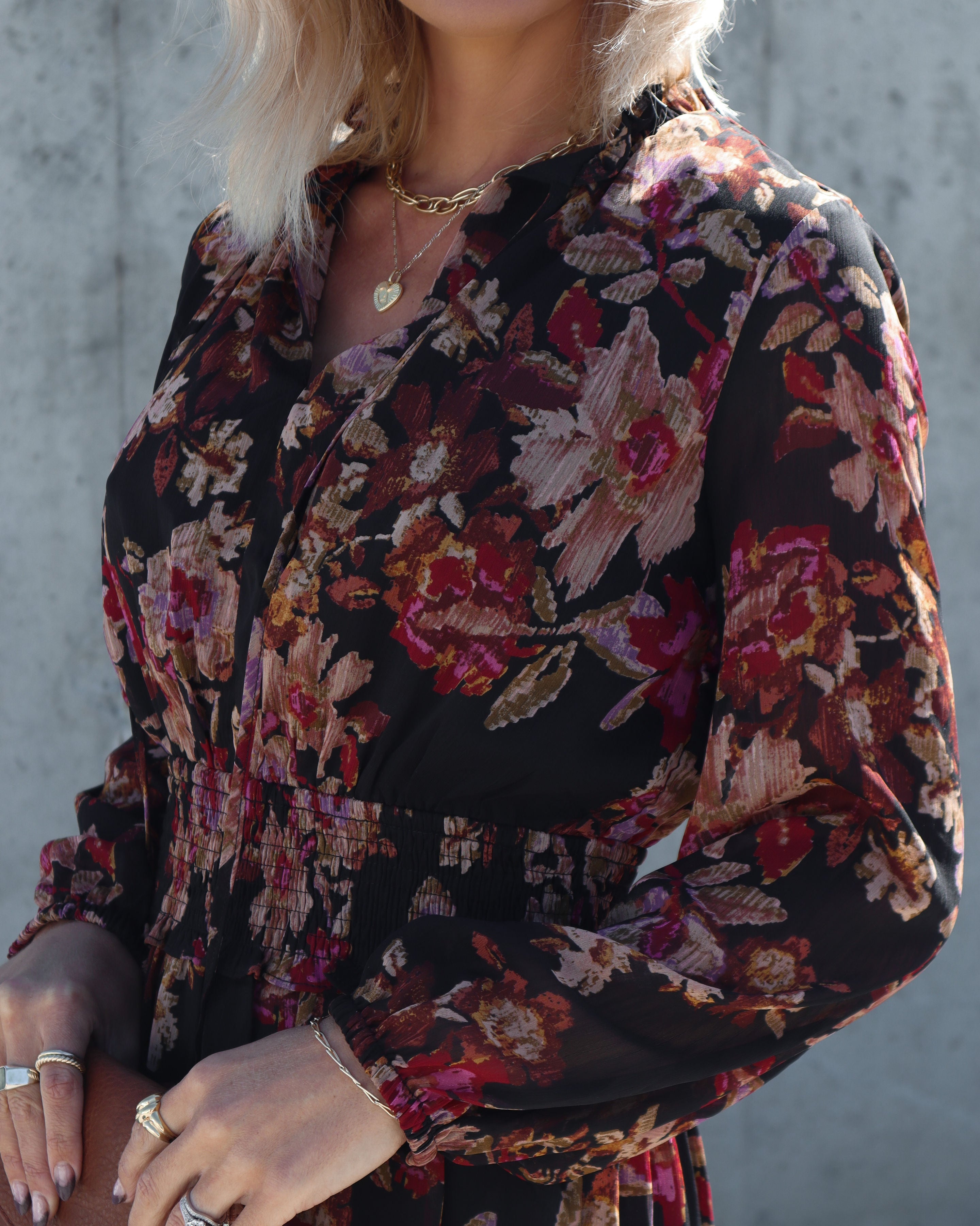 Forbidden One Floral Smocked Mini Dress