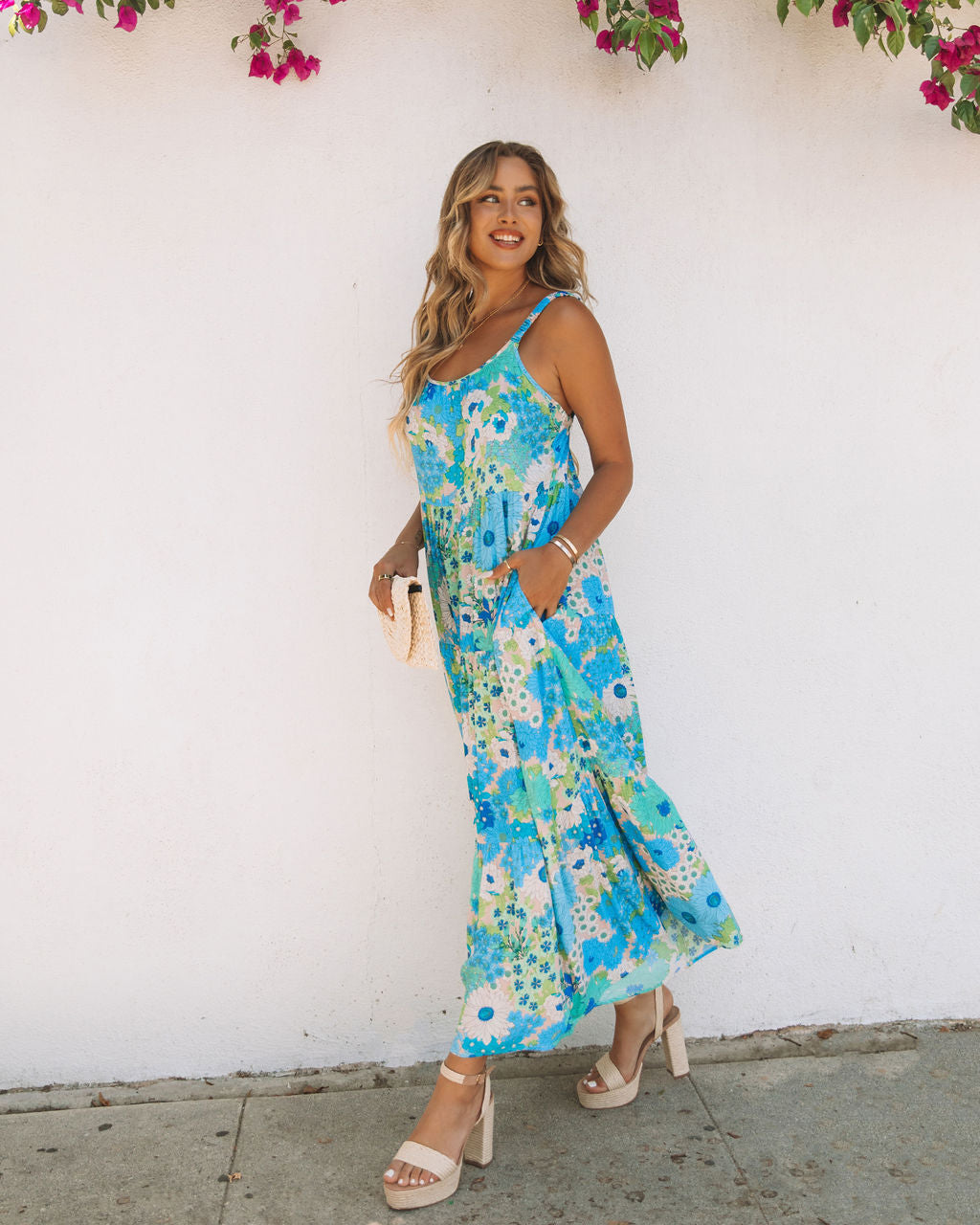 Floral Serenity Pocketed Maxi Dress - FINAL SALE