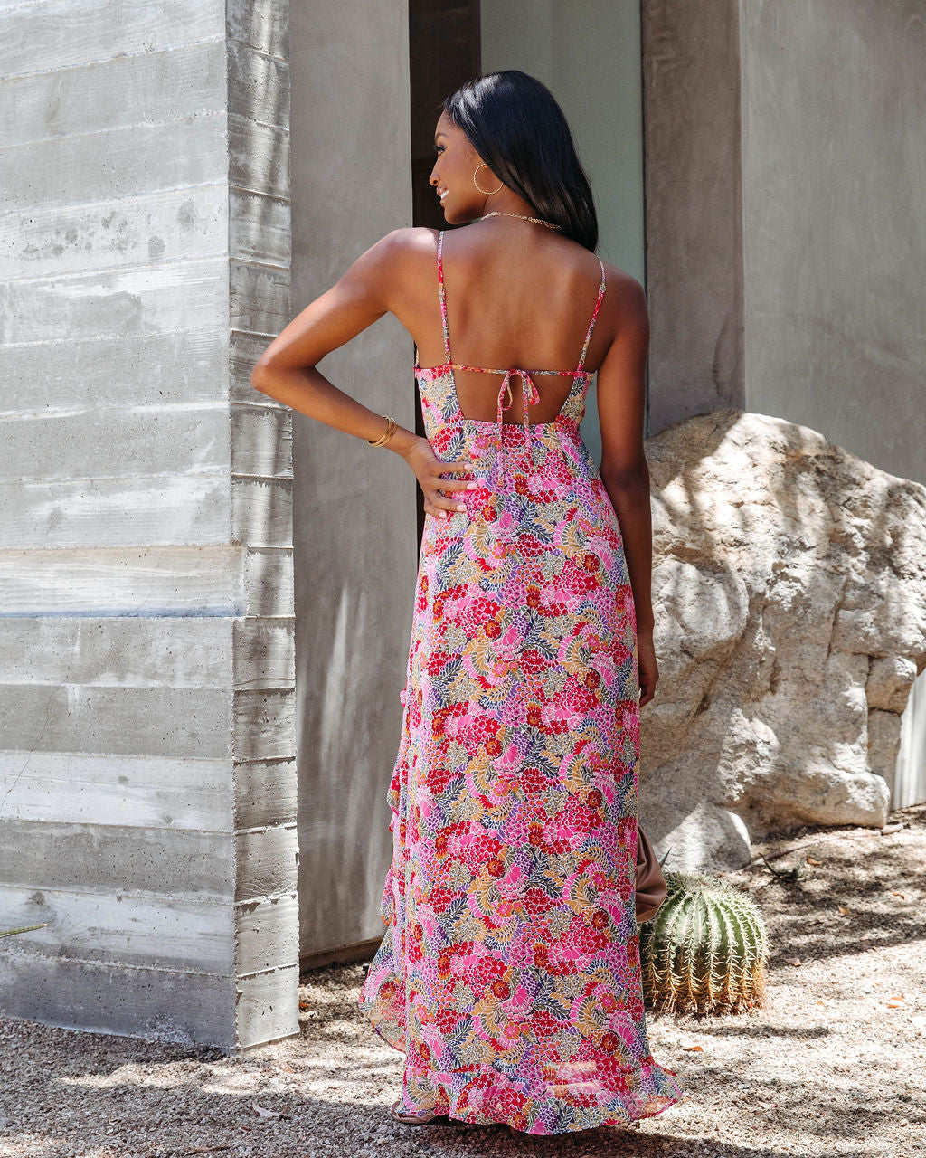 Sunita Floral Ruffle Maxi Dress - FINAL SALE